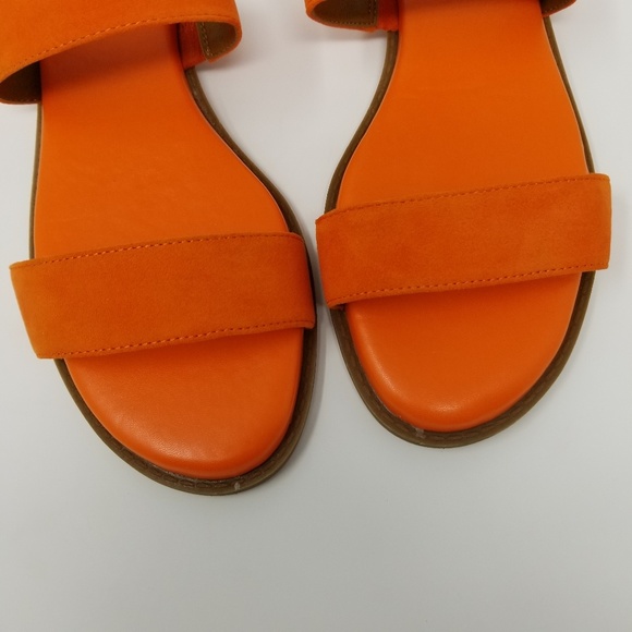 Franco Sarto - Velocity Orange Leather Sandals - Picture 3 of 8